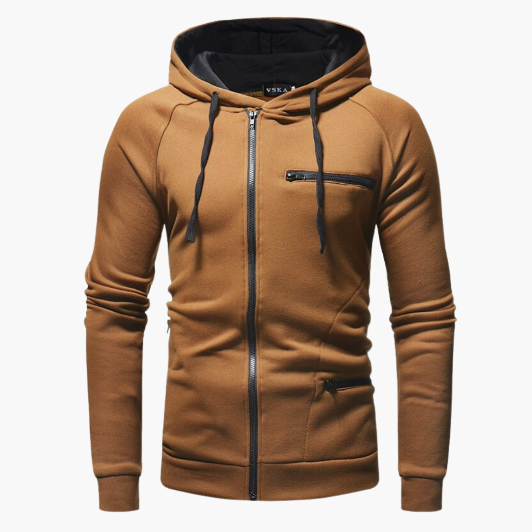 Giacca Uomo con Cappuccio e Tasche Frontali