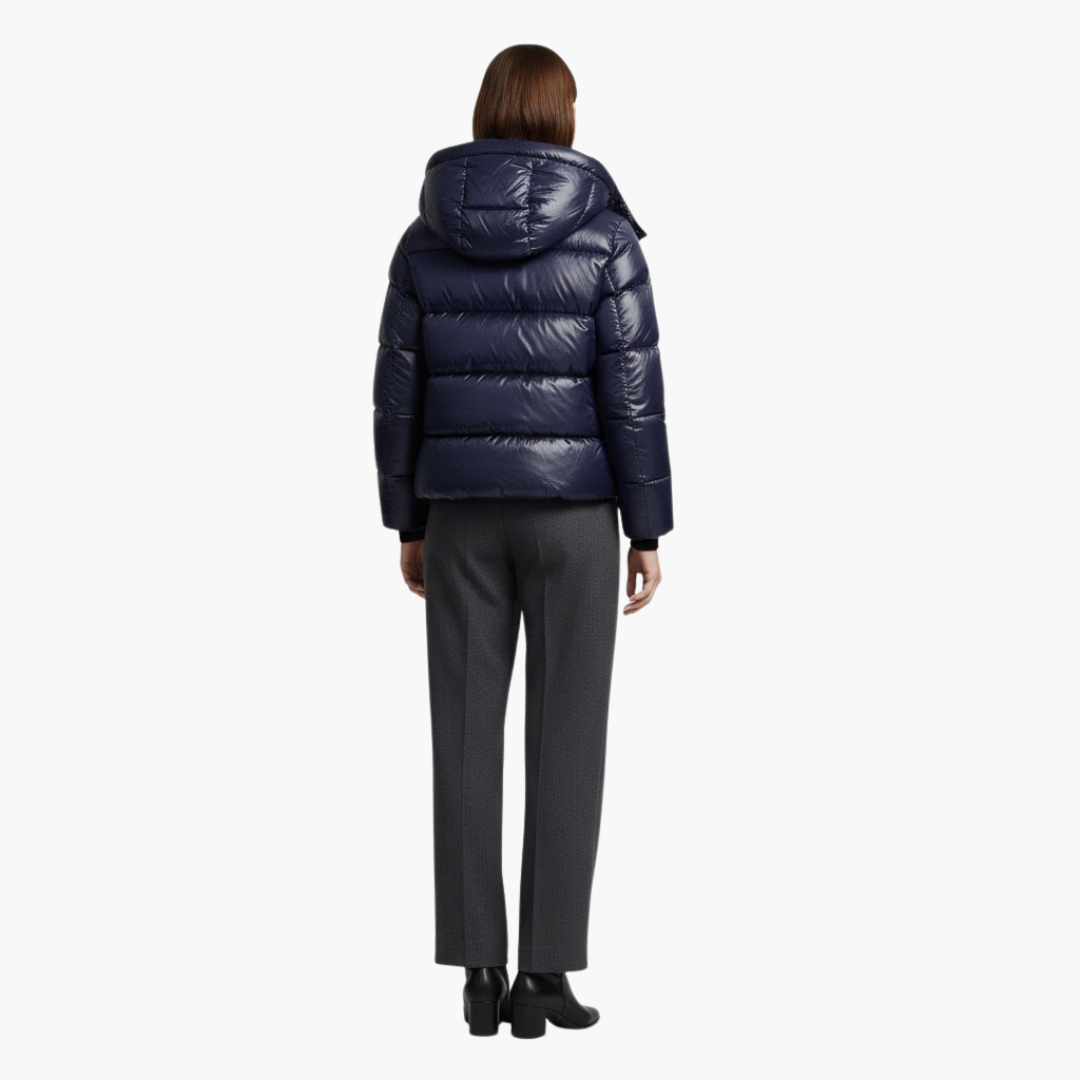 Veste Matelassée Femme avec Capuche et Poches Devant