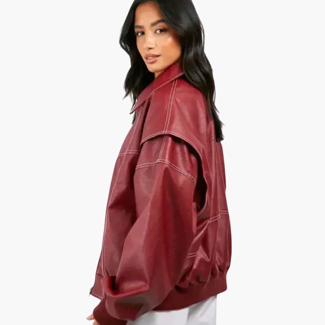 Giacca Oversize Donna con Chiusura Lampo