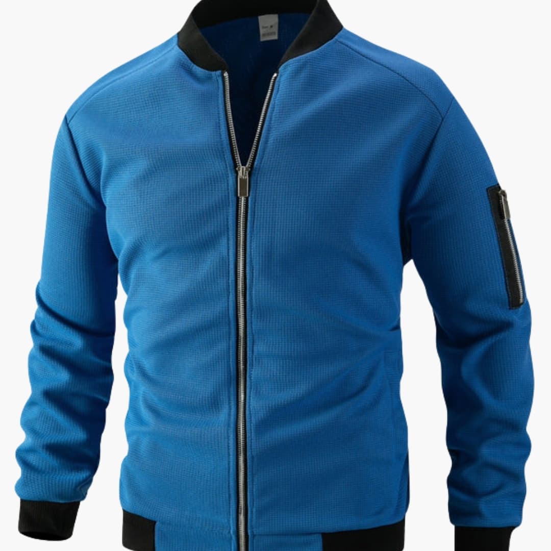 Giacca bomber uomo con collo alto e chiusura con zip