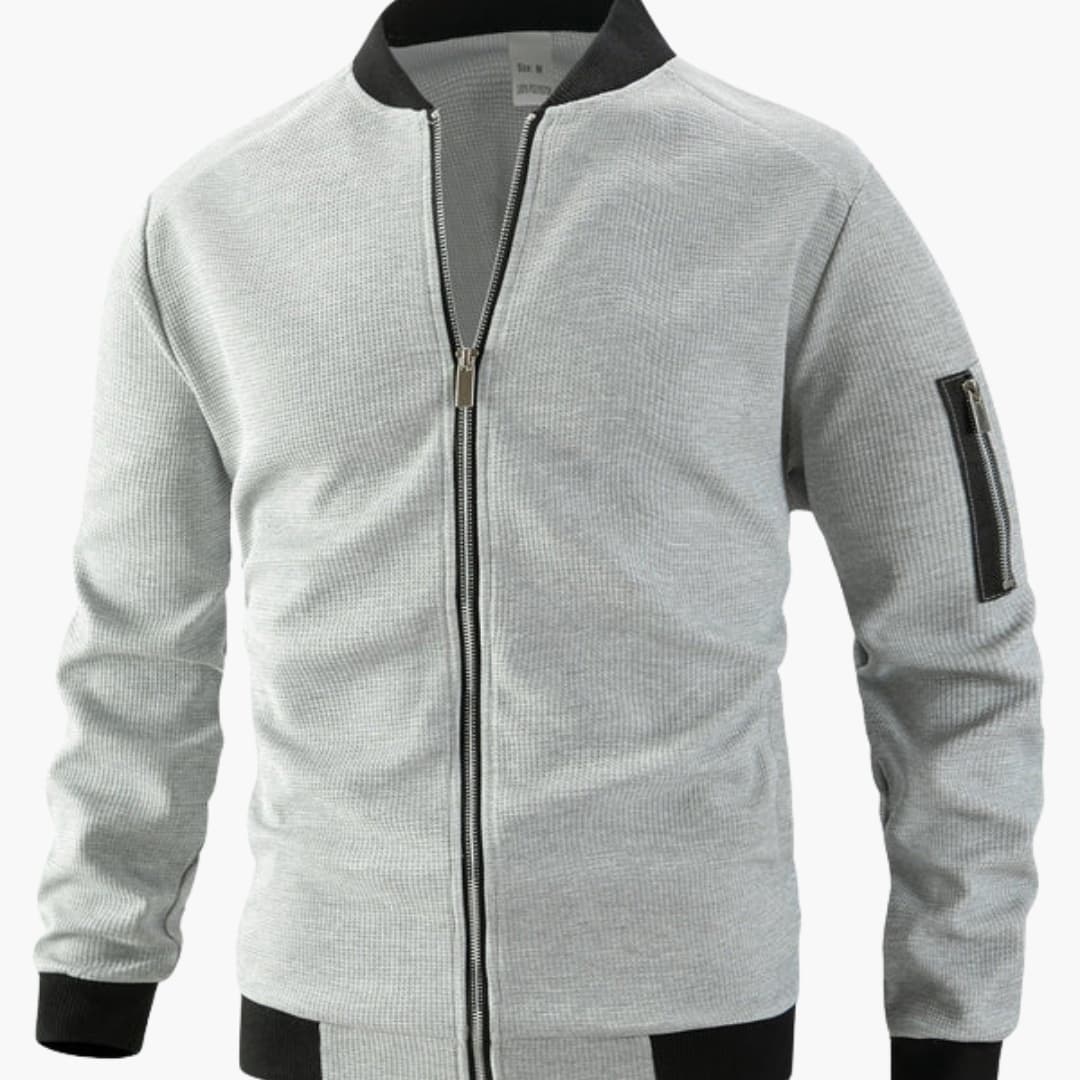 Giacca bomber uomo con collo alto e chiusura con zip