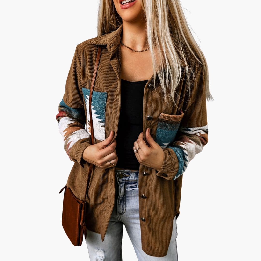 Dame skjortevest med metal knapper