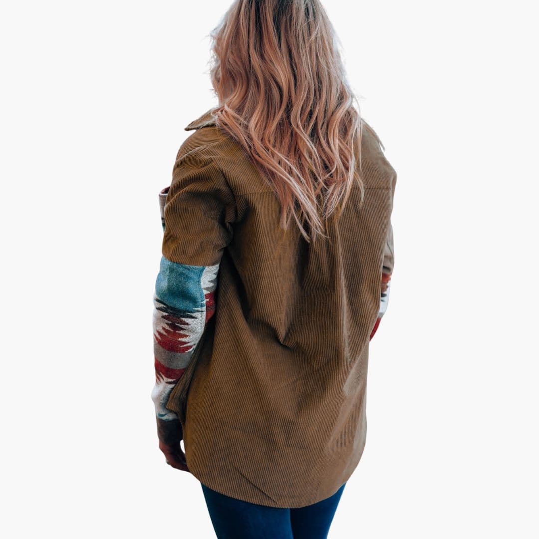Dame skjortevest med metal knapper