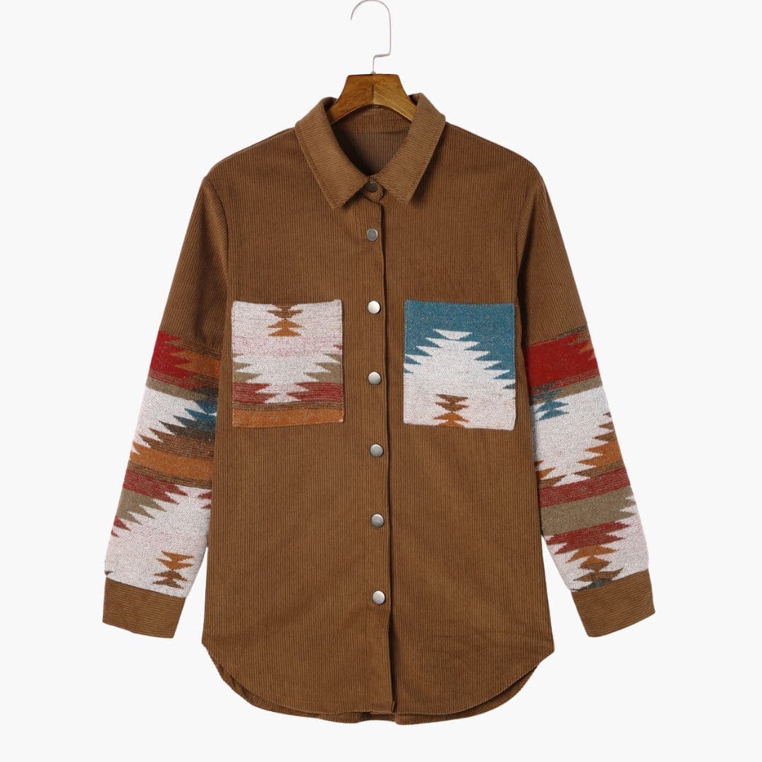 Dame skjortevest med metal knapper