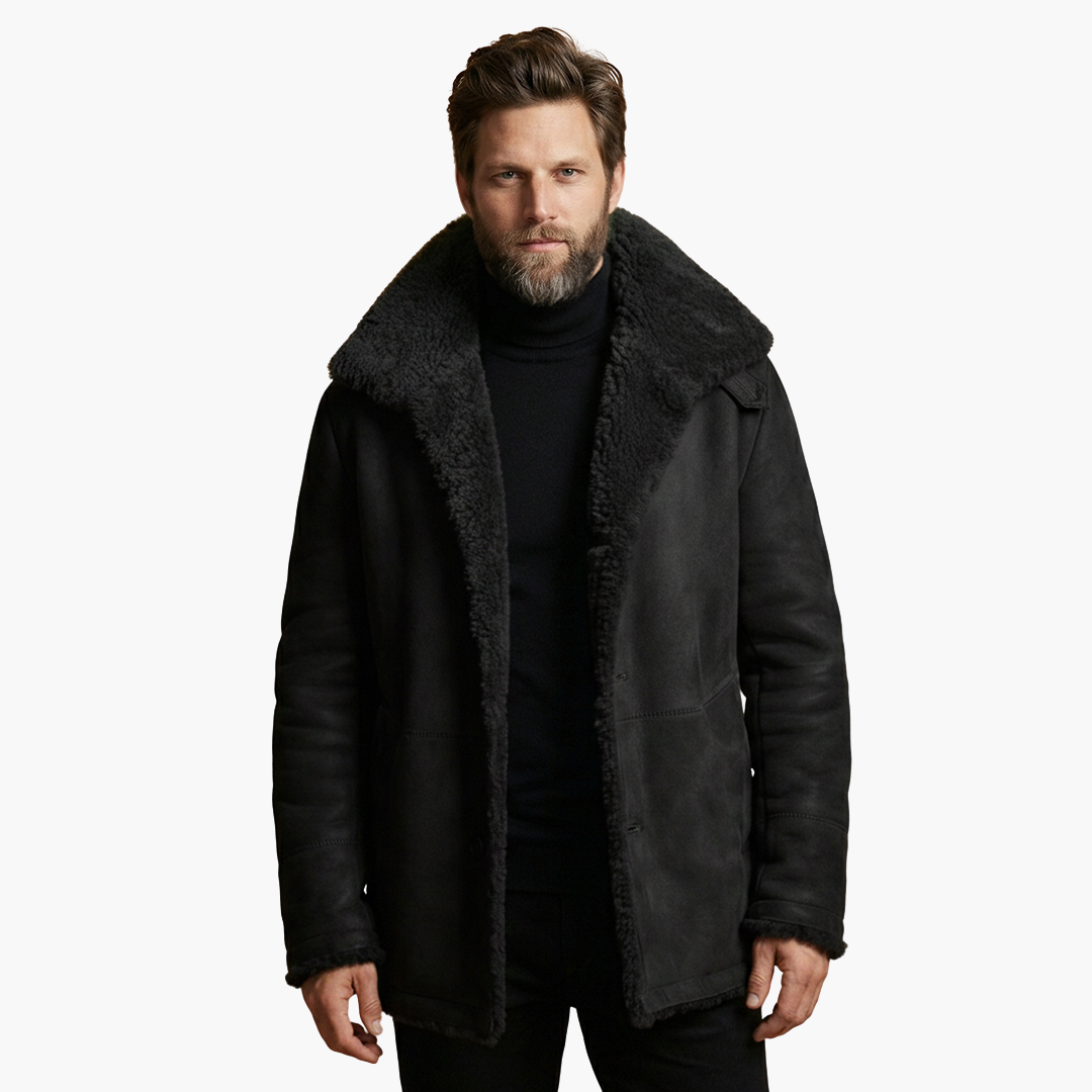 Veste d’hiver pour homme avec large col