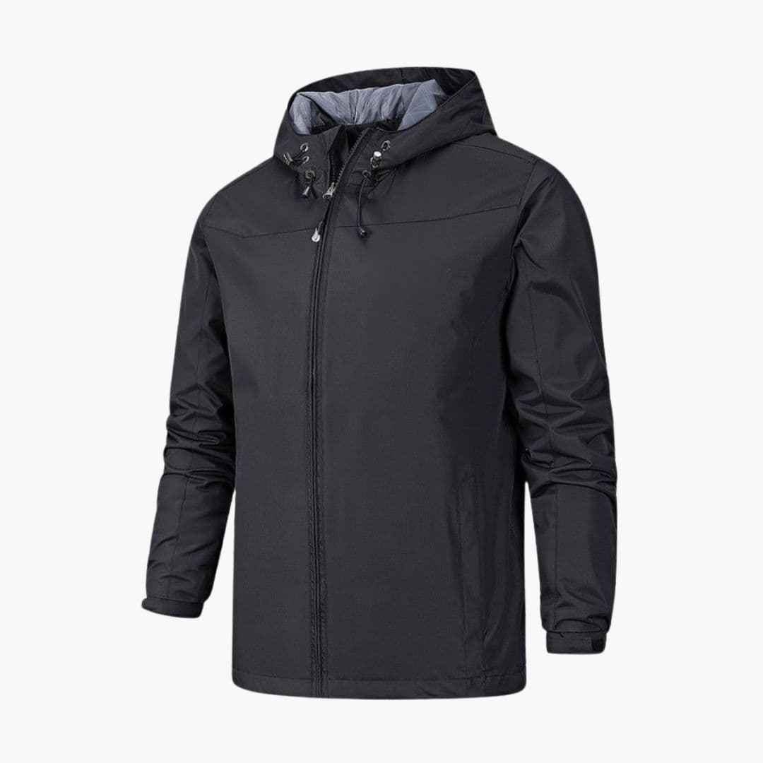 Veste de pluie homme à capuche avec fermeture éclair