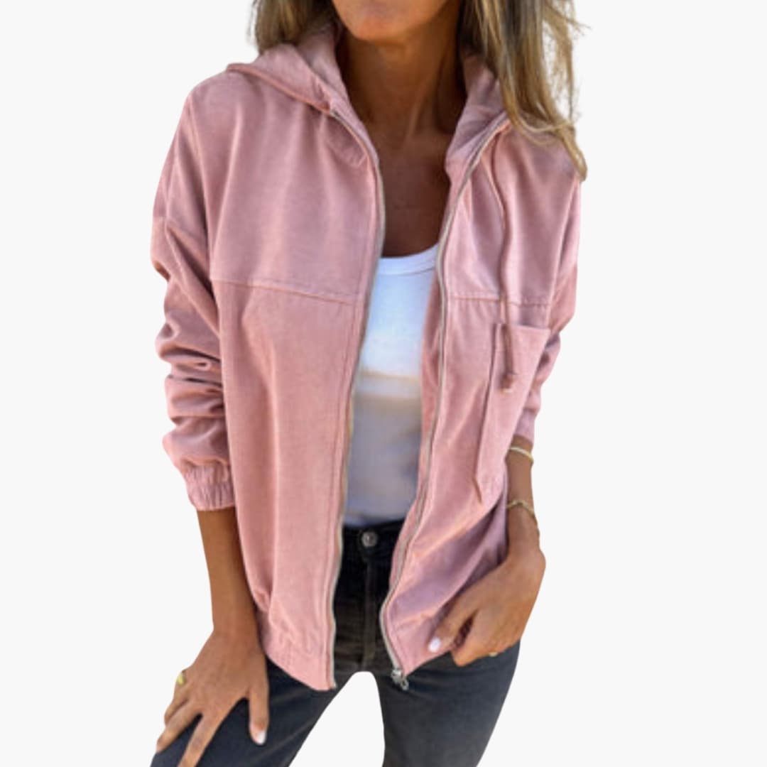 Women's hooded jacket with long sleeves