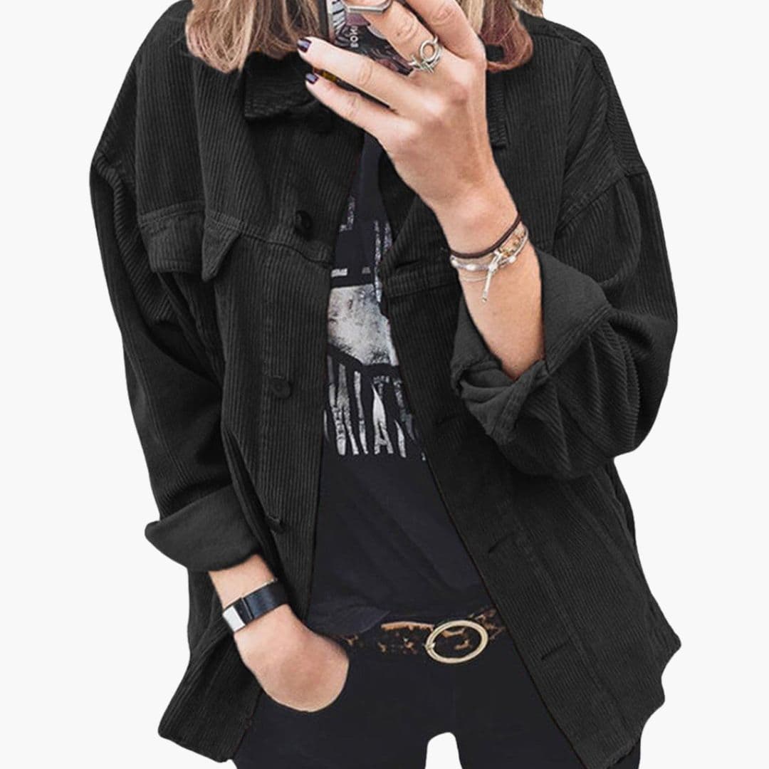 Veste femme avec boutons et poches plaquées