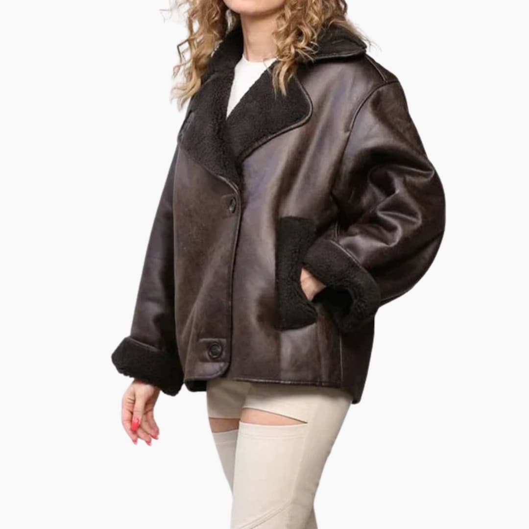 Veste femme avec col à revers et doublure synthétique