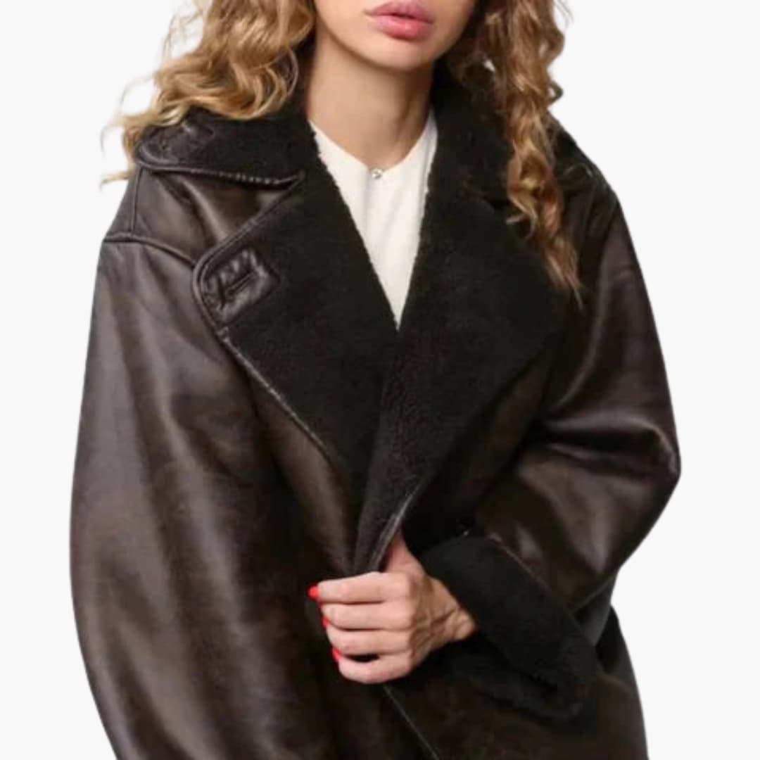 Giacca donna vintage con colletto a risvolto e tasche laterali