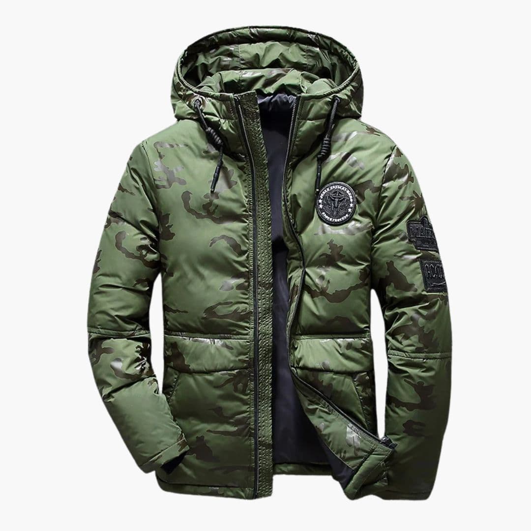 Veste homme à capuche avec doublure isolante