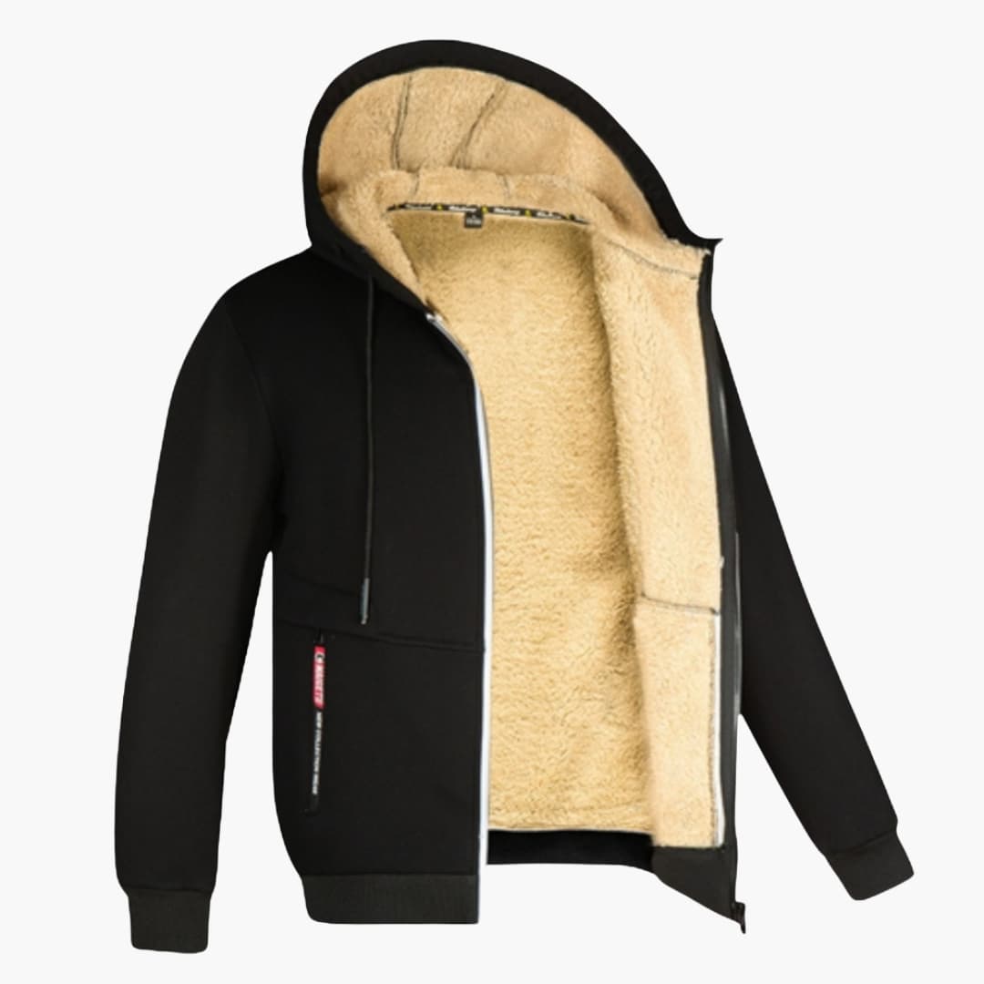 Veste homme à capuche avec fermeture zippée
