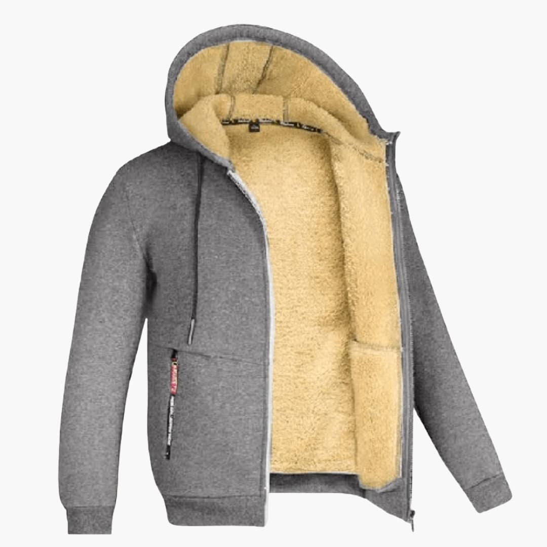 Veste homme à capuche avec fermeture zippée