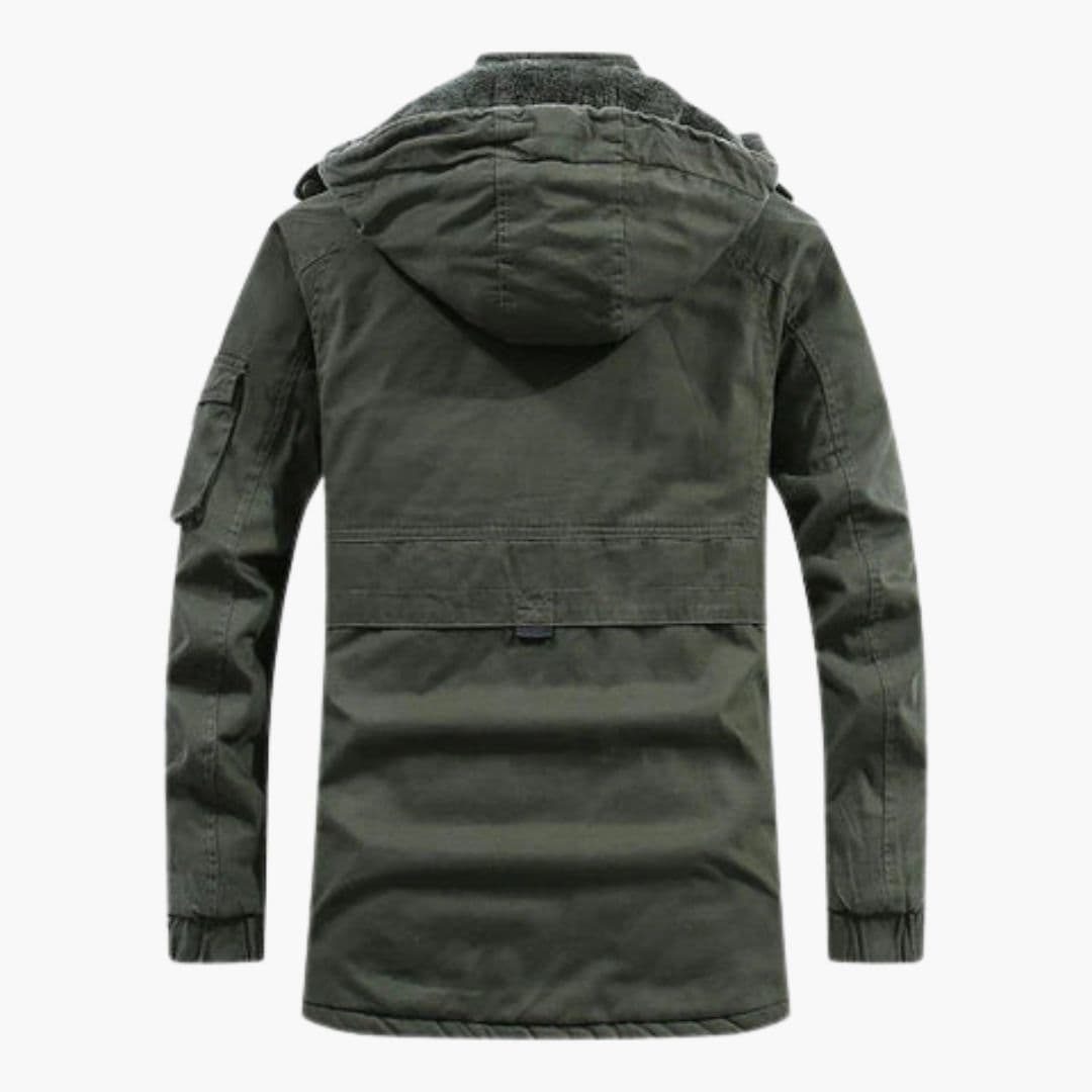 Veste homme à capuche avec fermeture zippée et doublure polaire
