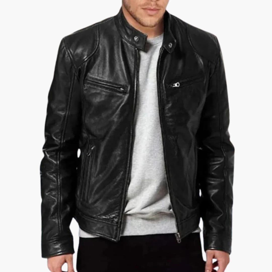 Veste homme à col montant avec poches zippées
