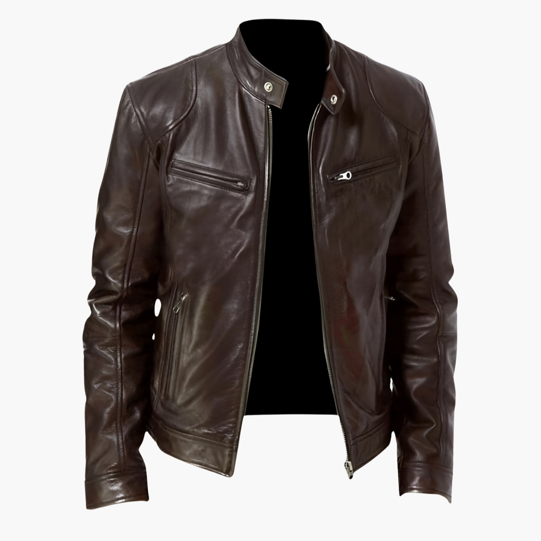 Veste homme à col montant avec poches zippées
