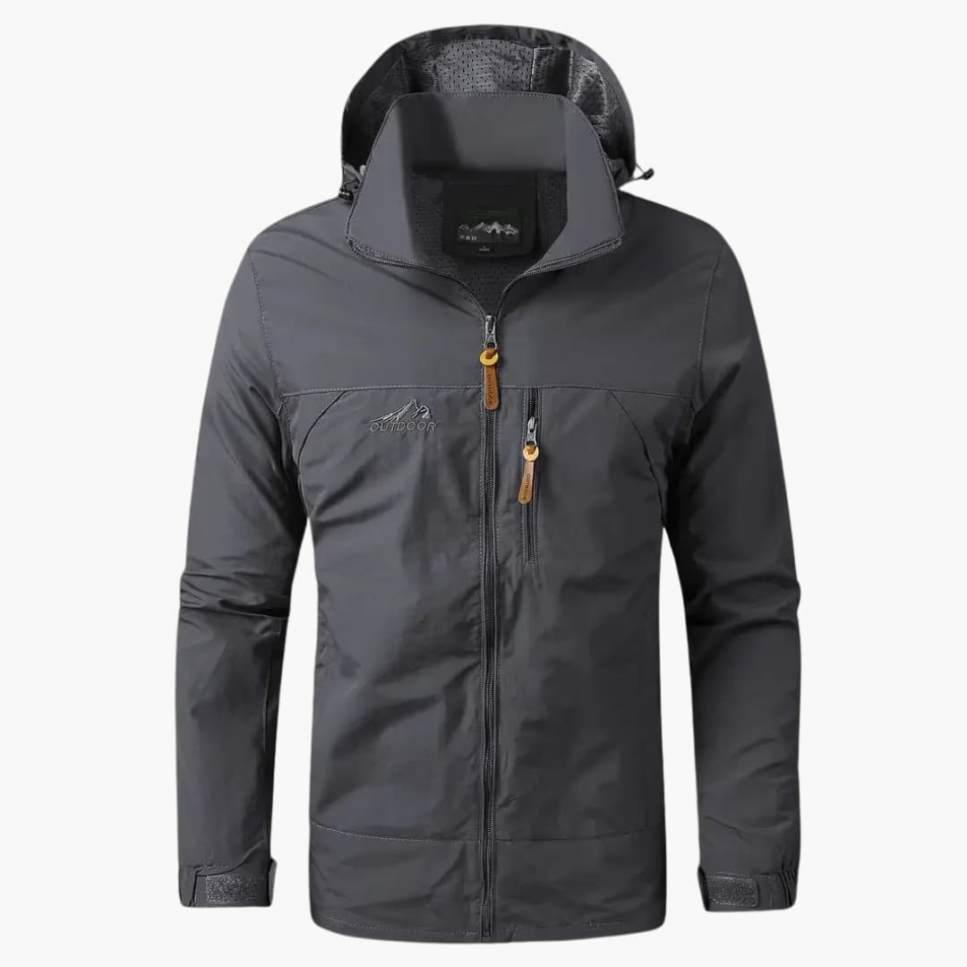 Veste homme avec capuche ajustable et fermeture zippée