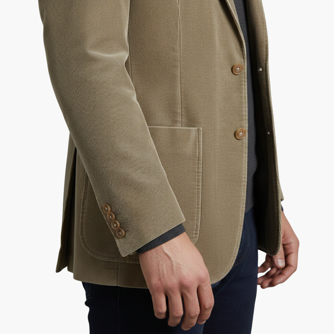 Veste homme avec revers cranté et boutons avant