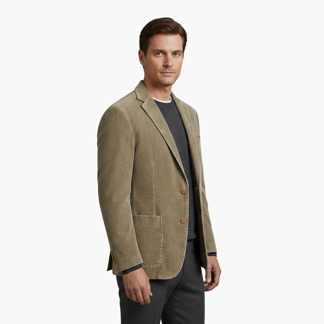 Veste homme avec revers cranté et boutons avant