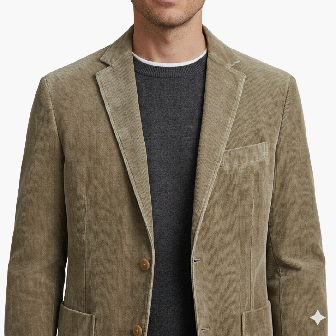 Veste homme avec revers cranté et boutons avant