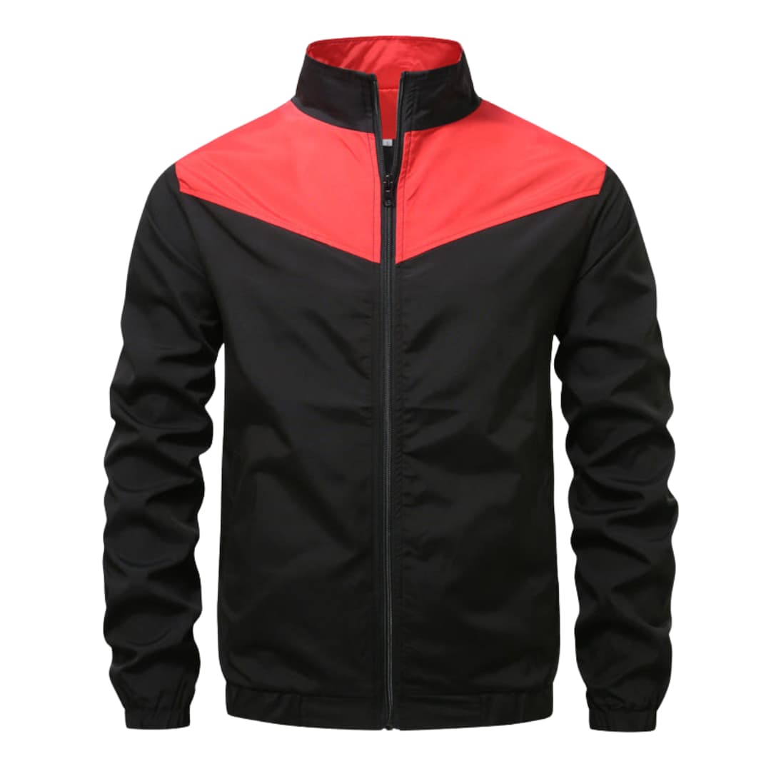 Men's jacket with zipper and side pockets