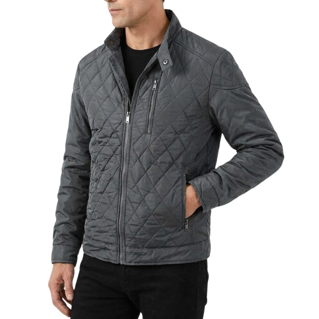 Veste homme matelassée avec fermeture à pressions