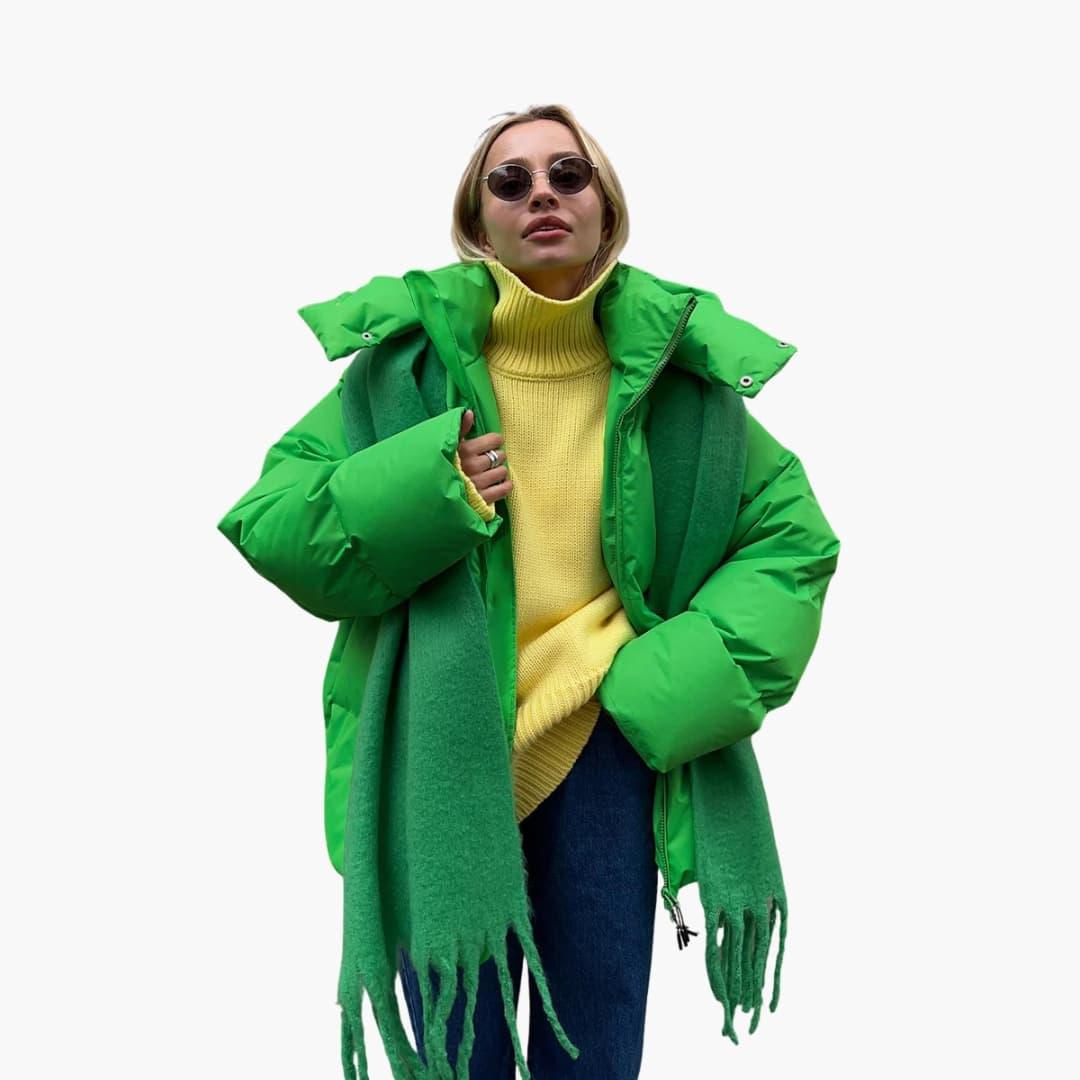 Women's quilted jacket with hood