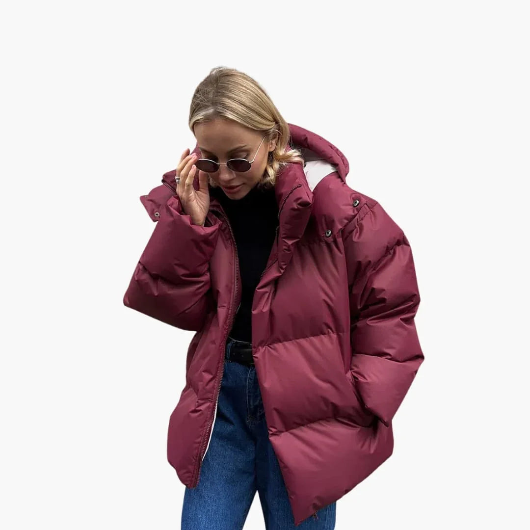 Women's quilted jacket with hood