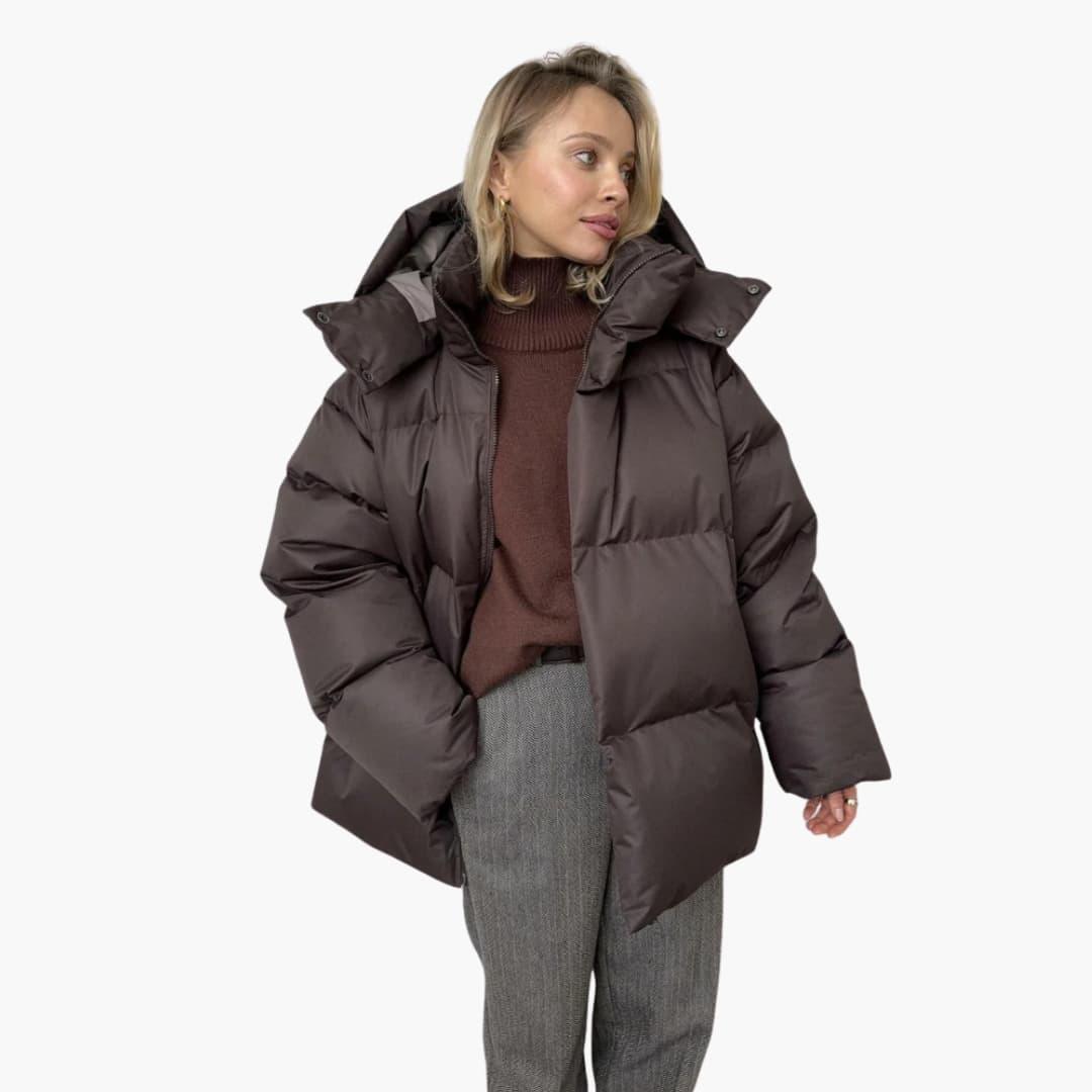 Women's quilted jacket with hood