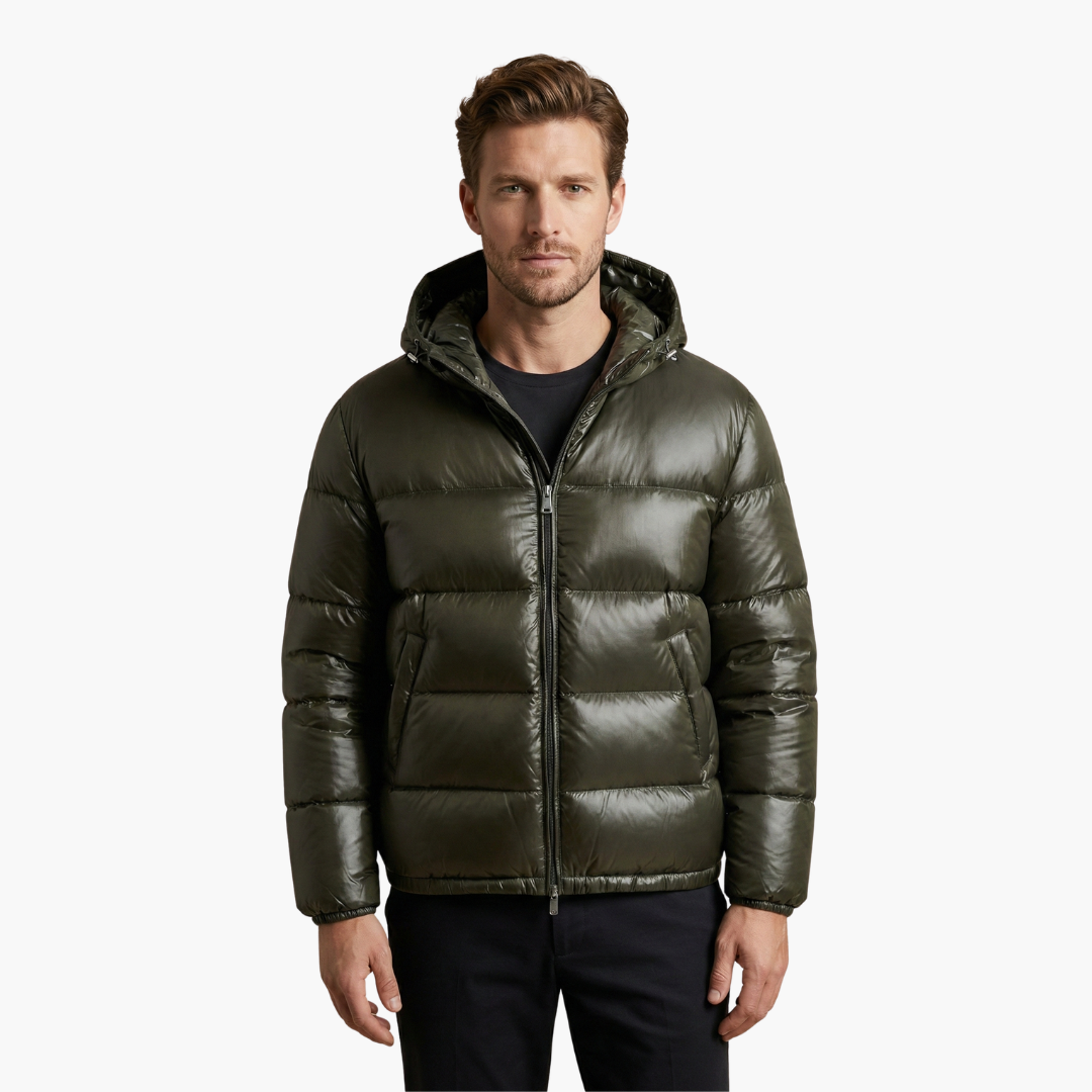 Veste matelassée homme avec capuche et doublure matelassée