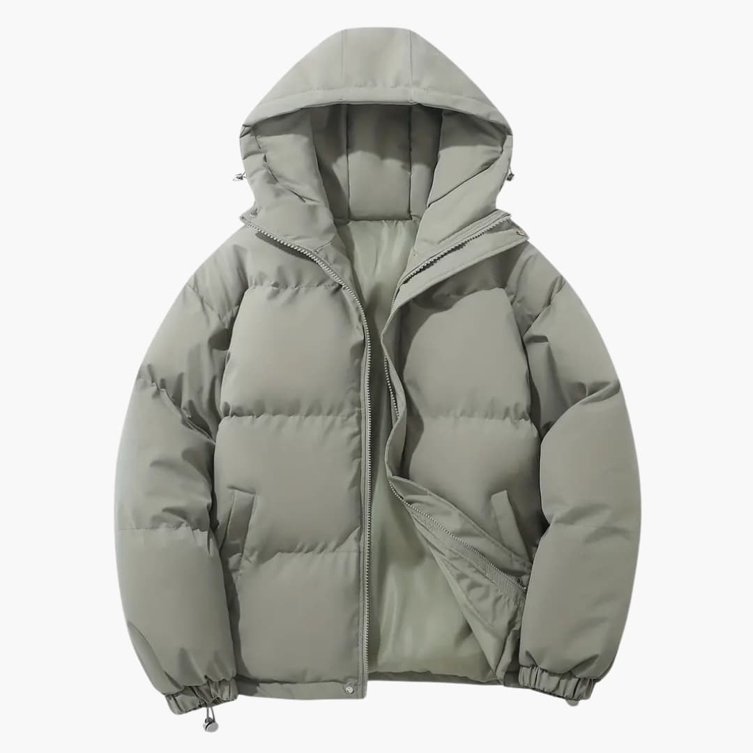 Veste matelassée homme avec capuche et fermeture zippée