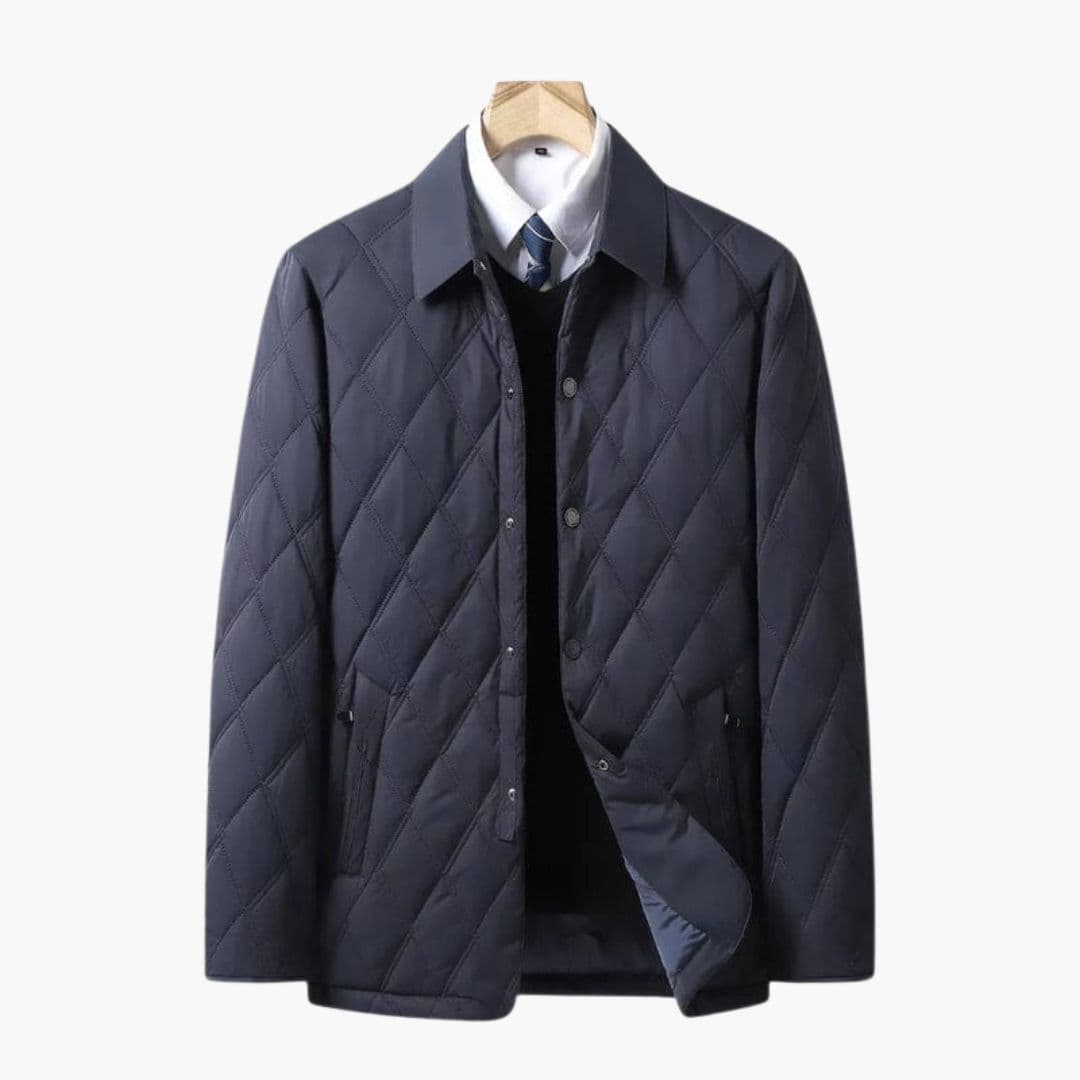 Giacca trapuntata uomo con colletto camicia
