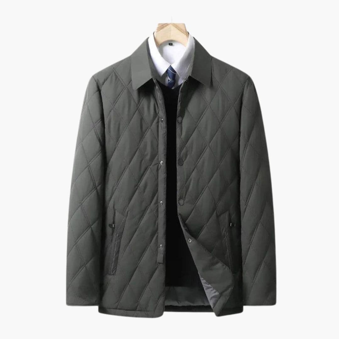 Giacca trapuntata uomo con colletto camicia
