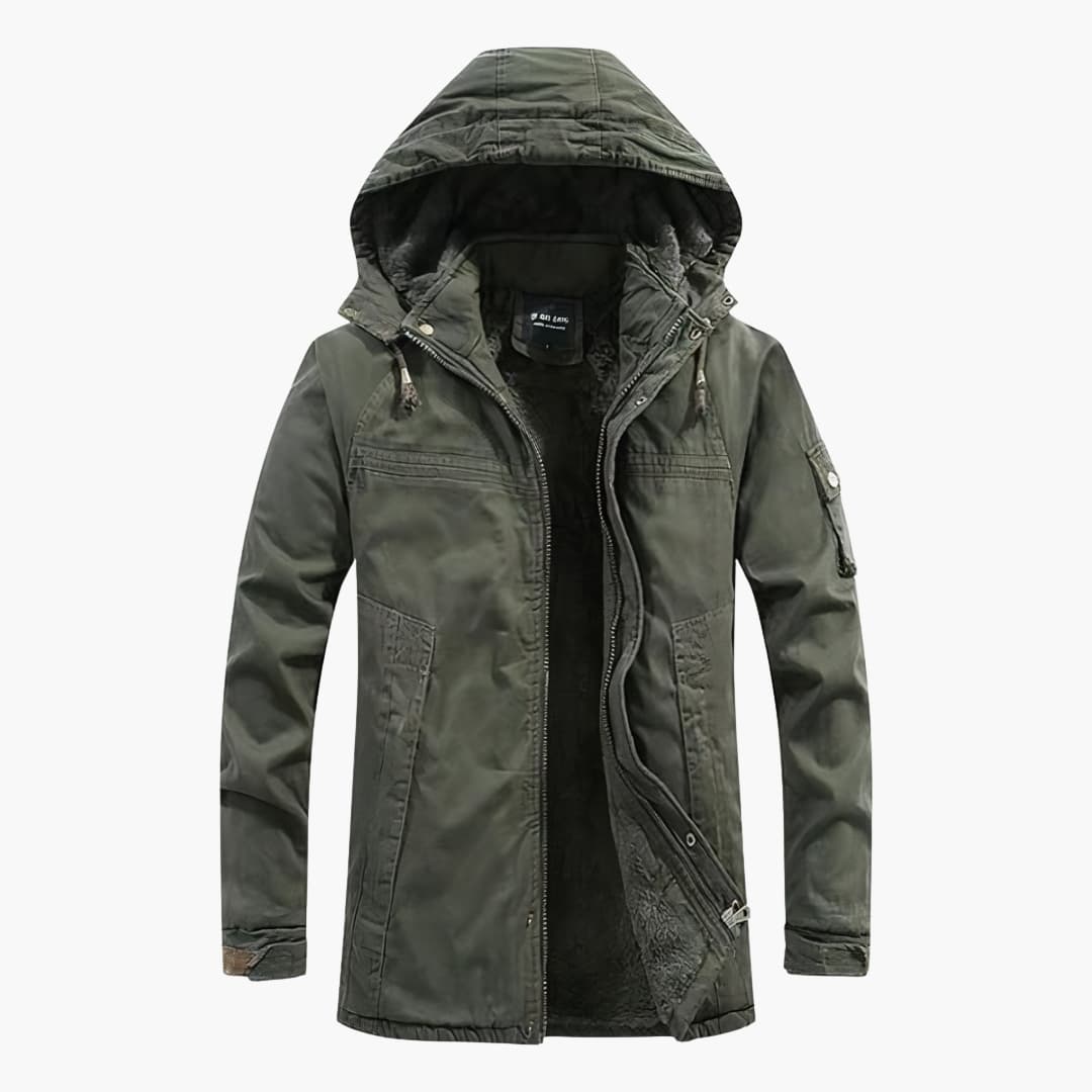 Veste homme avec capuche et fermeture zippée