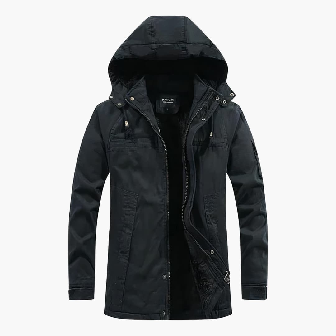 Veste homme avec capuche et fermeture zippée