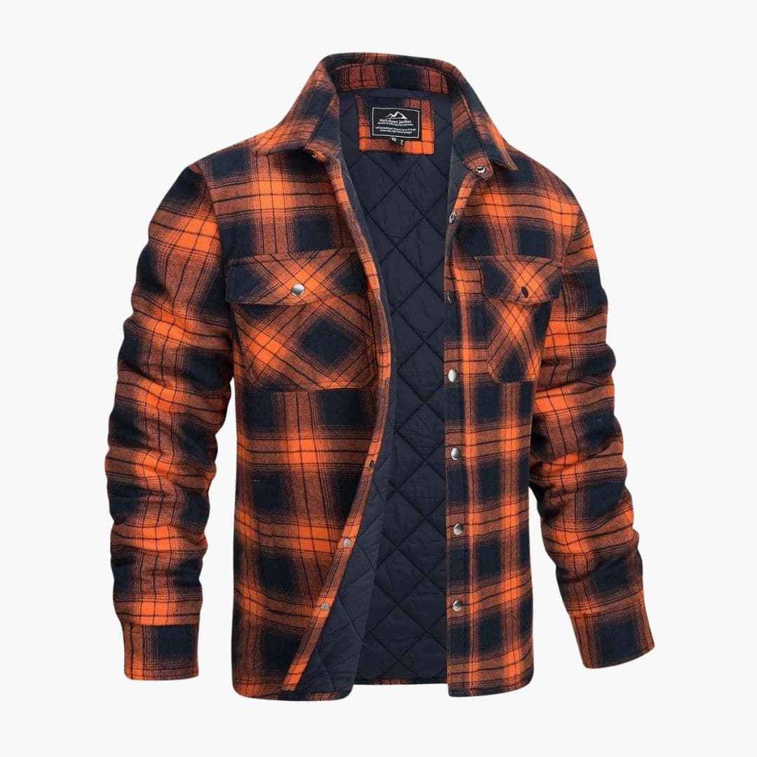 Camicia overshirt da uomo in flanella con bottoni