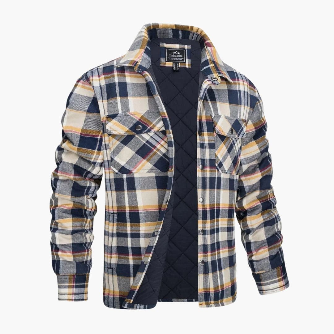 Camicia overshirt da uomo in flanella con bottoni