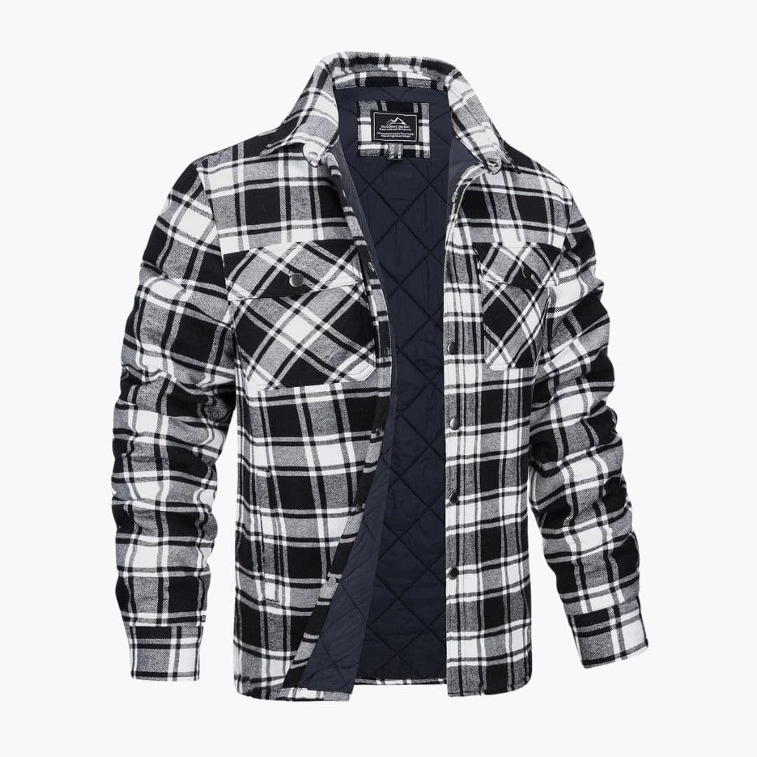 Camicia overshirt da uomo in flanella con bottoni