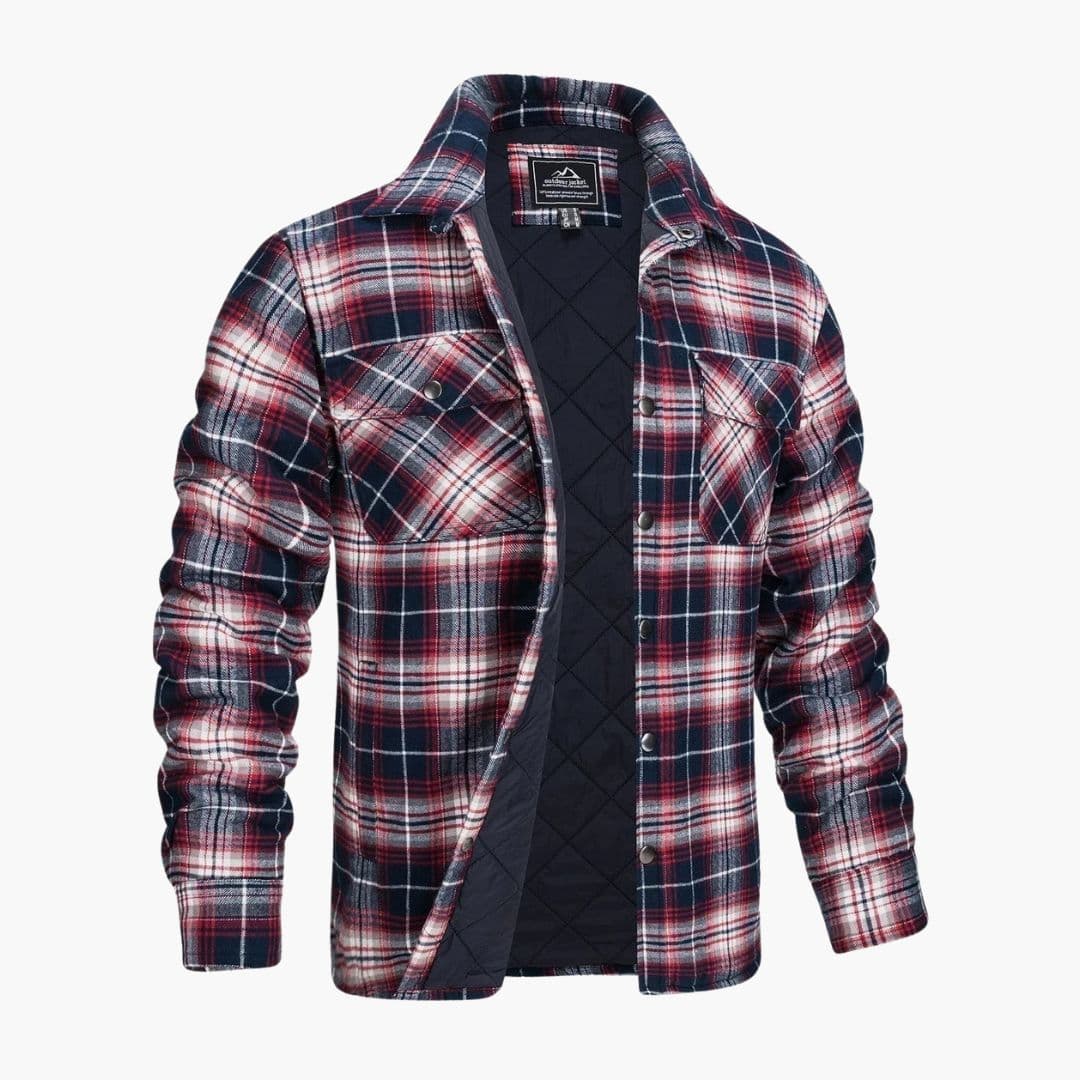 Camicia overshirt da uomo in flanella con bottoni
