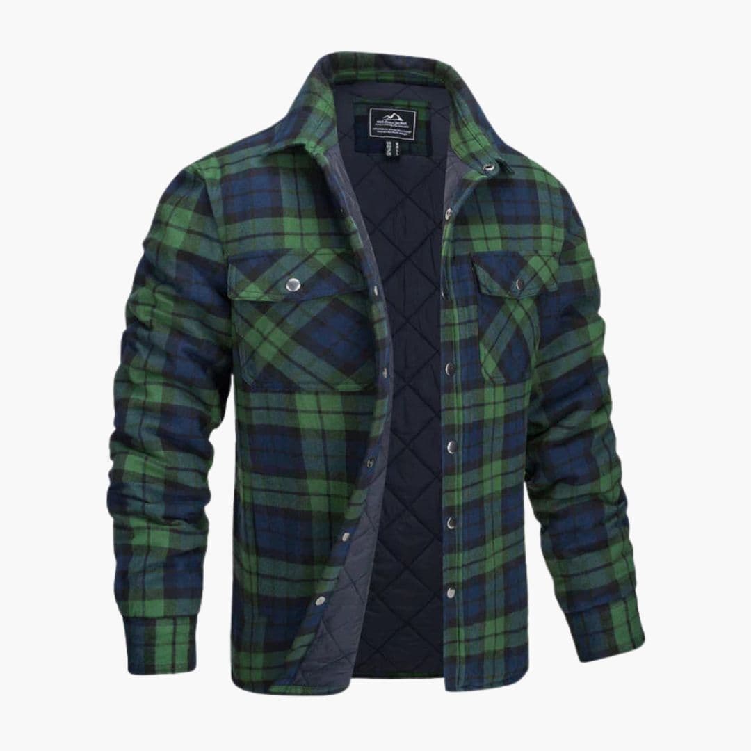 Camicia overshirt da uomo in flanella con bottoni
