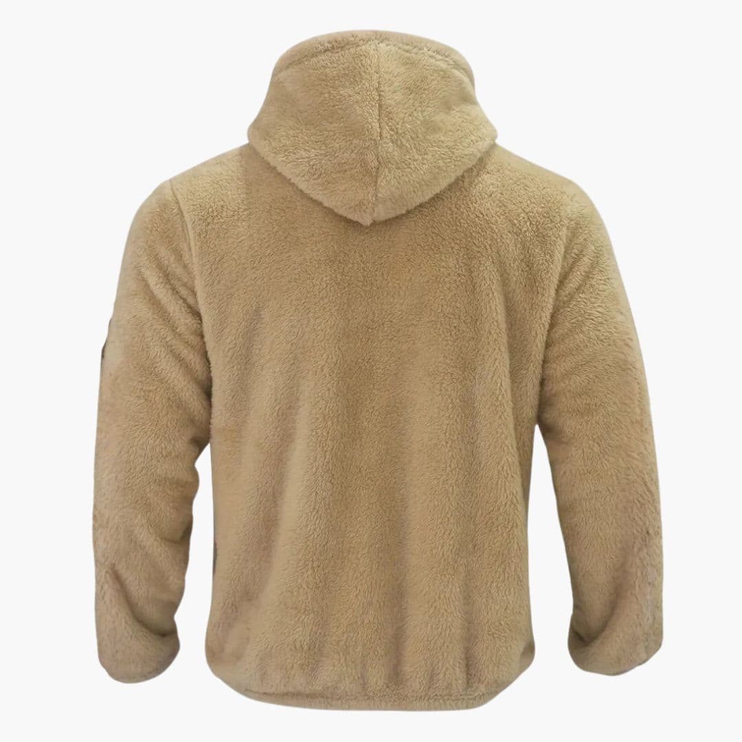 Giacca teddy uomo con cappuccio e chiusura lampo