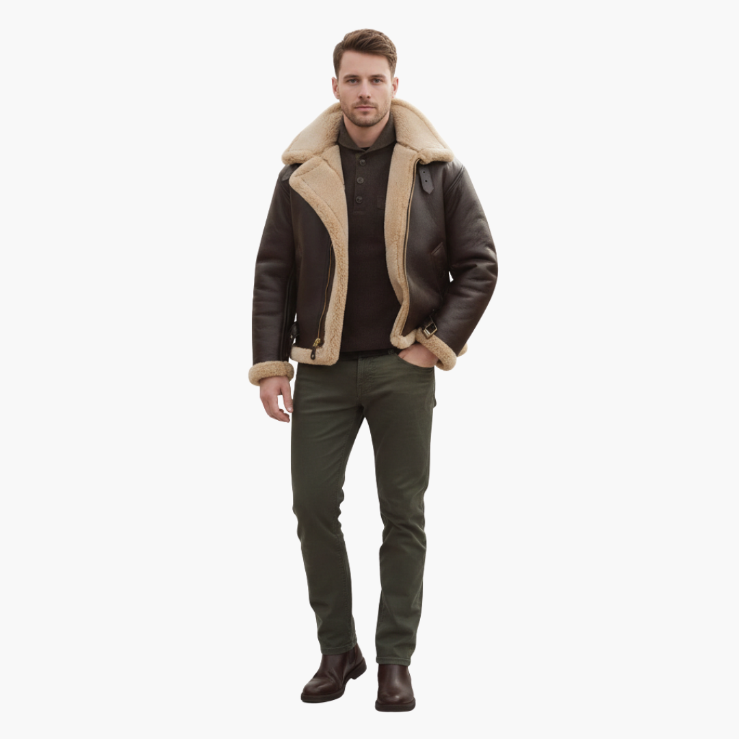 Blouson aviateur homme avec doublure sherpa