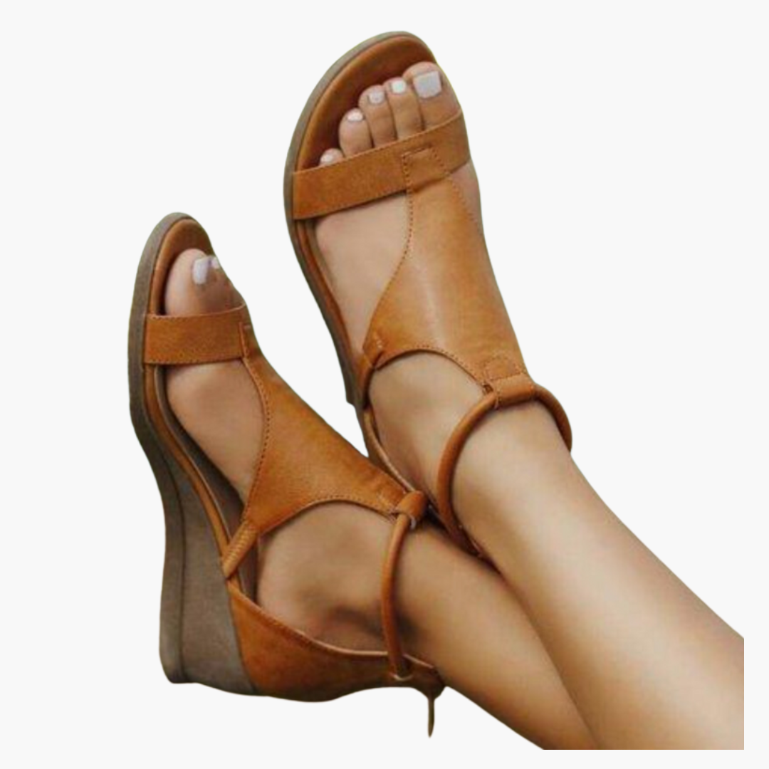 Femmes Sandales orthopédiques avec cuir et talon flexible