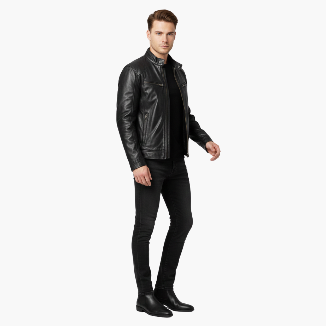 Veste homme à col montant avec poches zippées