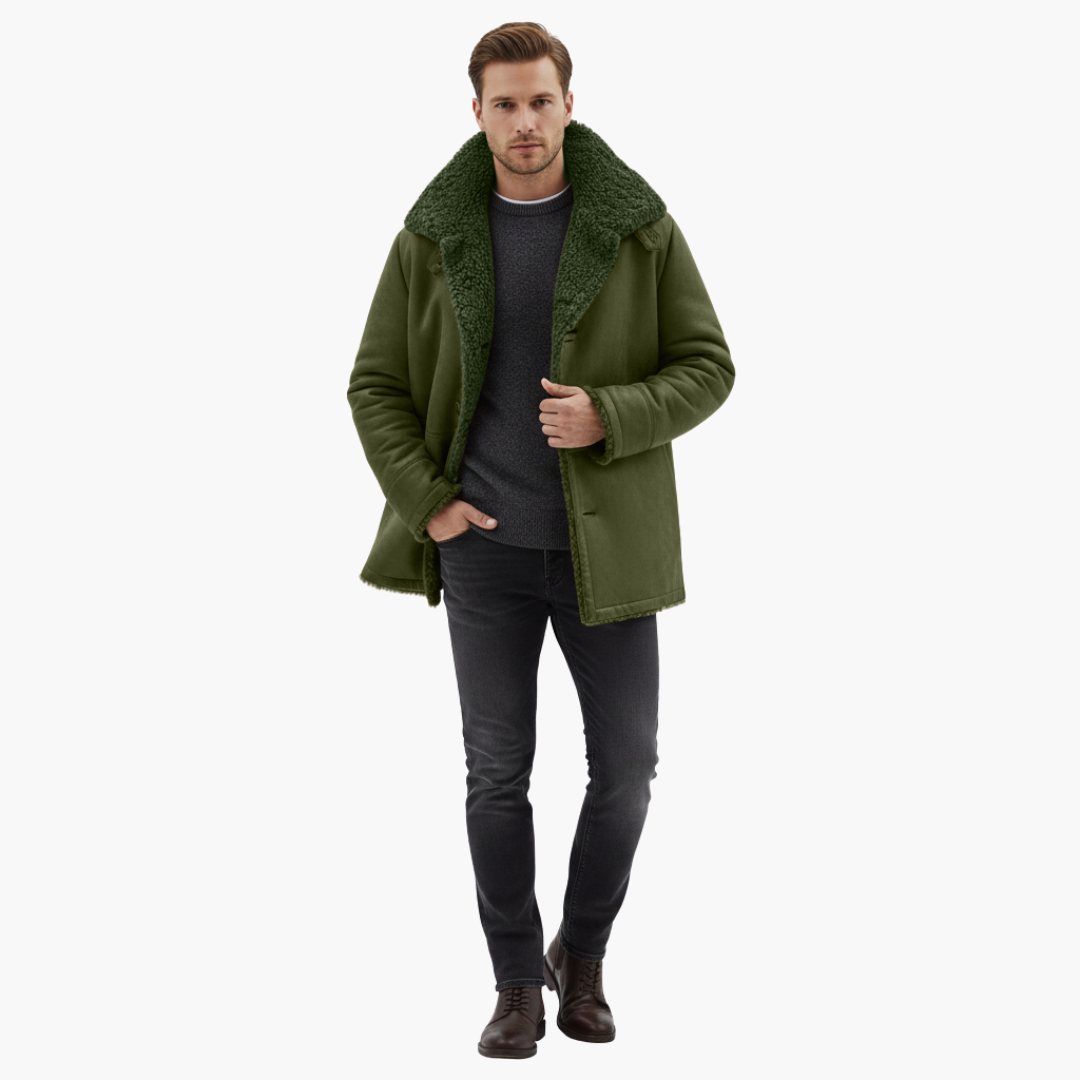Veste d’hiver pour homme avec large col