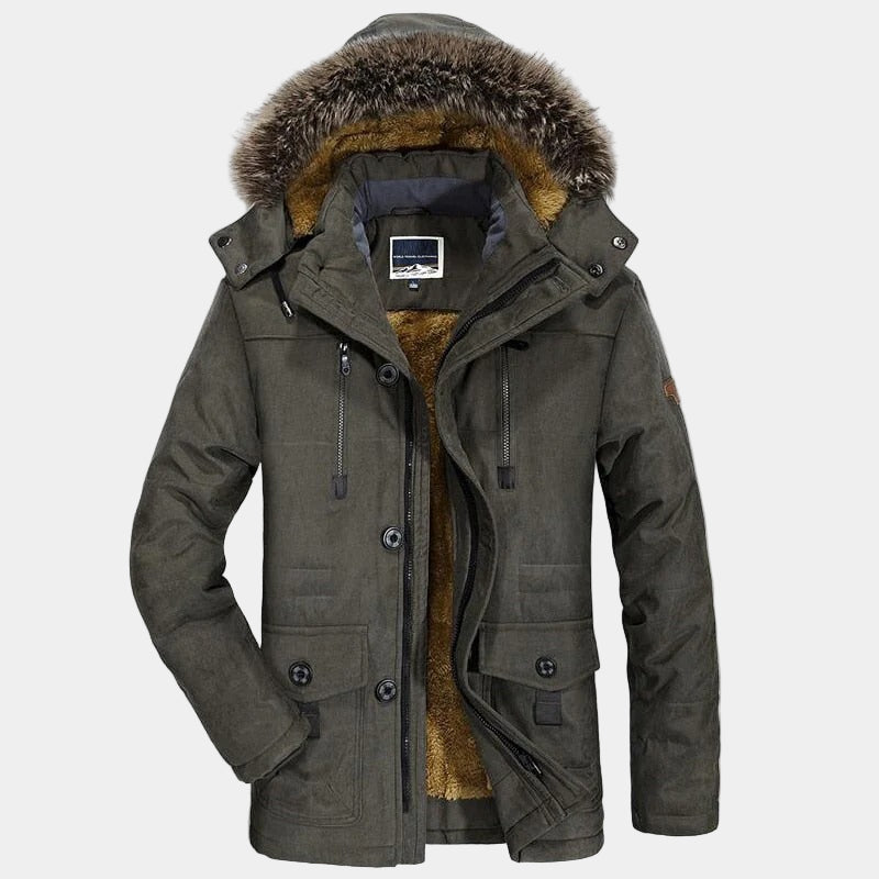 Arctique | Parka d'Hiver pour Hommes avec Col en Fourrure