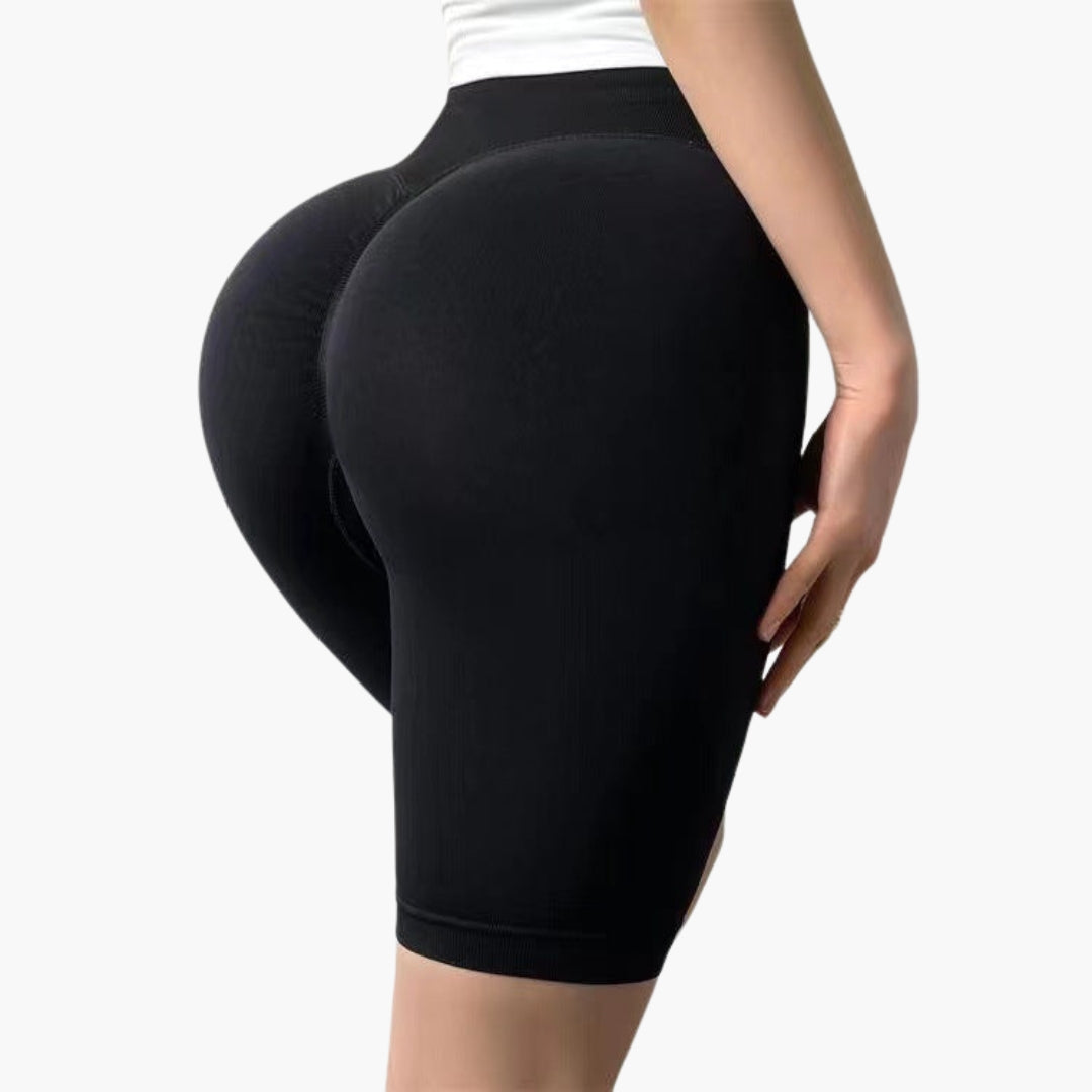 Bermuda femme taille haute avec coutures galbantes