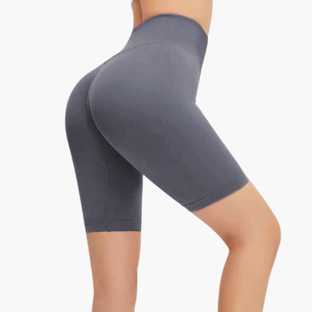 Bermuda femme taille haute avec coutures galbantes