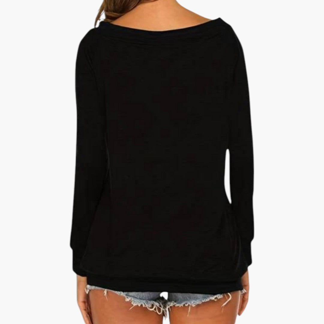 Blouse femme à encolure épaules dégagées