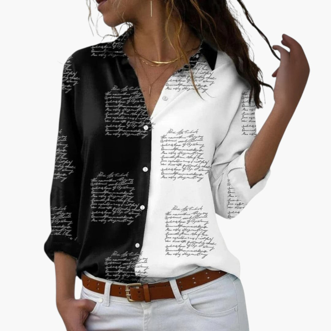 Blouse femme avec col et imprimé floral